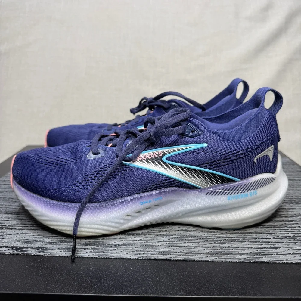 Brooks Glycerin GTS 22 Shoes - Women 9 - Blue Ribbon Peacoat Running 1204351B429